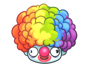 Наклейка|Клоунскийпарик